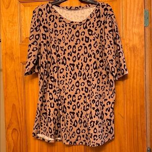 Leopard Print Women's Tunic Top